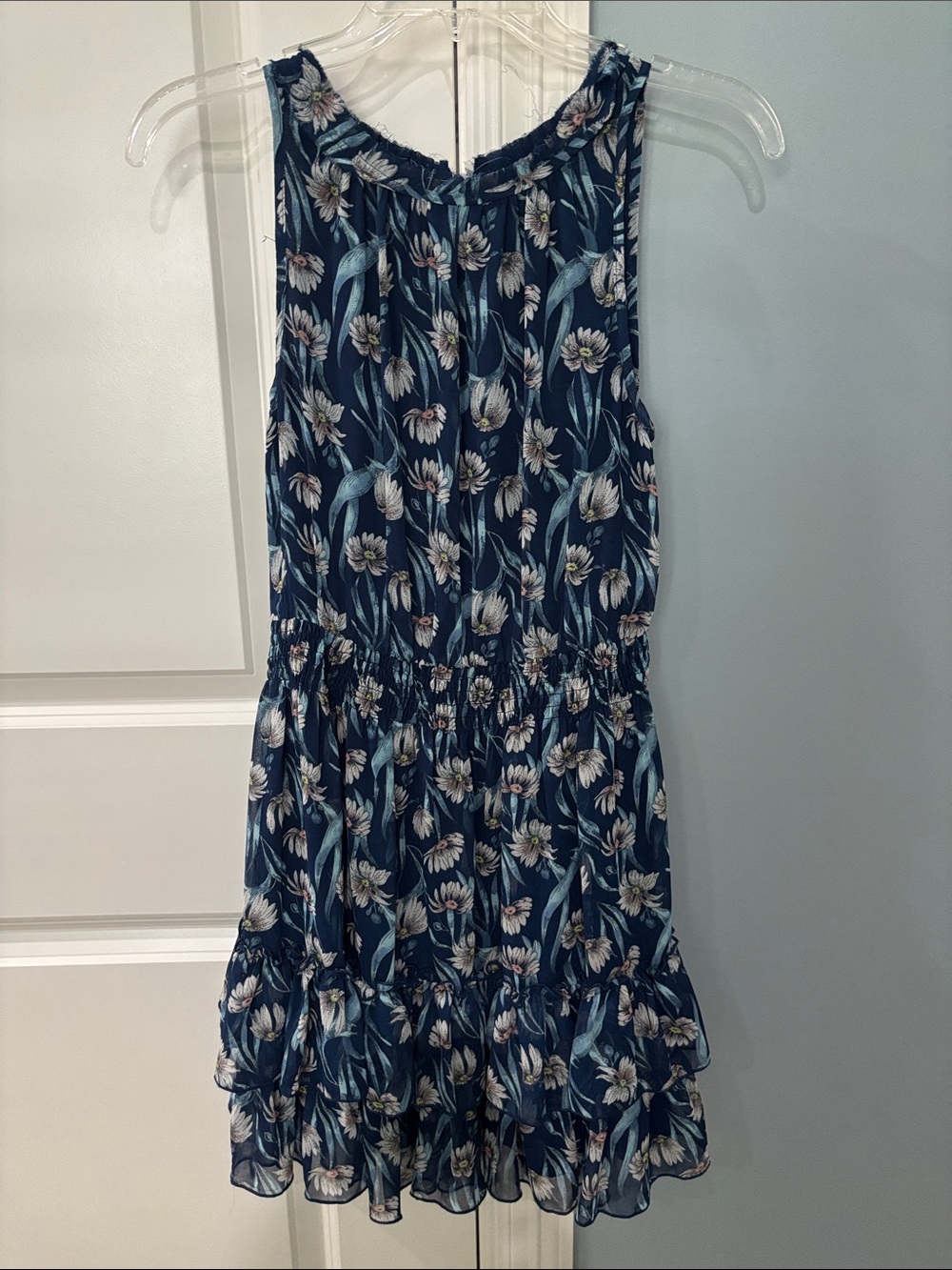foxiedox Navy Floral Sleeveless Mini Dress